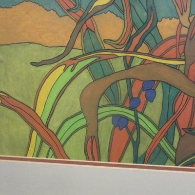 Faren Sanders Crews Framed "Jose's Tears" Lithgraph Artwork 51" 3/4" x 37"