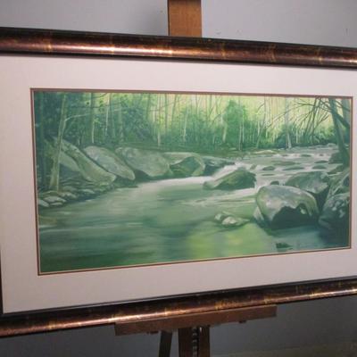 Smokey Mountain River Art Hornbuckle 48" x 29 3/4"