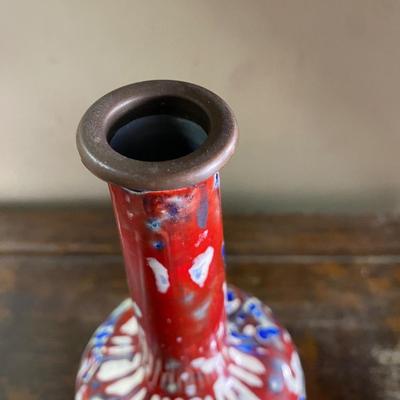 Lava style Cloisonne bud vase