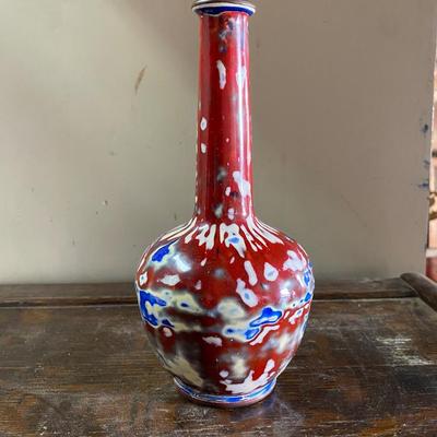 Lava style Cloisonne bud vase