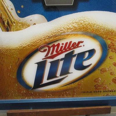 Miller Lite NFL Carolina Panthers Pub Style Mirror 27 3/4" x 33 3/4"