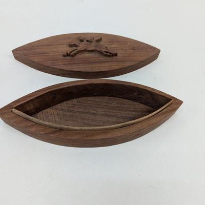 3D Wooden Trinket Box Approx 9 1/2" x 3 1/2"