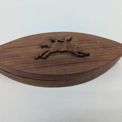 3D Wooden Trinket Box Approx 9 1/2" x 3 1/2"