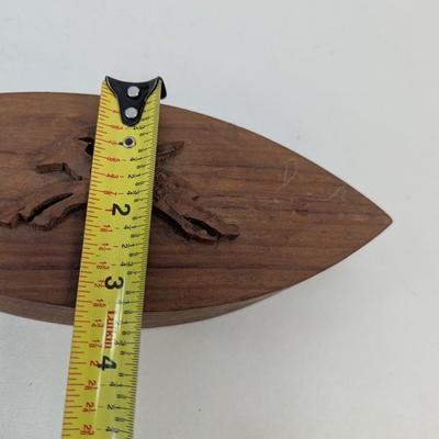 3D Wooden Trinket Box Approx 9 1/2" x 3 1/2"