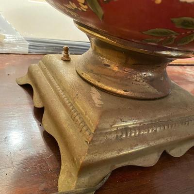 Electric kerosene style metal dual socket lamp