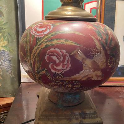 Electric kerosene style metal dual socket lamp