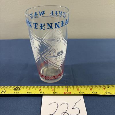 Civil War Centennial Vintage Drinking Glass