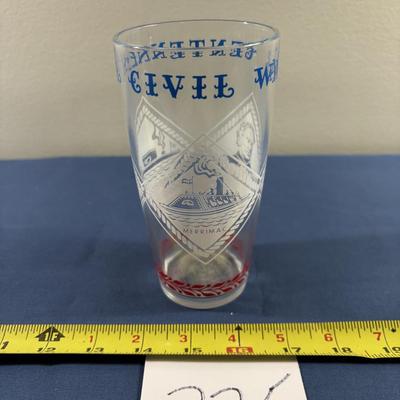 Civil War Centennial Vintage Drinking Glass