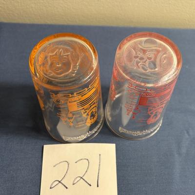 Vintage 1953 Howdy Doody Jelly Glasses