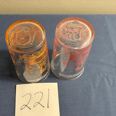 Vintage 1953 Howdy Doody Jelly Glasses