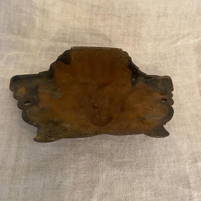 Figural Cast Iron Embossed Cherub