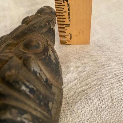 Figural Cast Iron Embossed Cherub