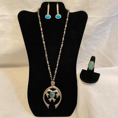 Navajo Turquoise and Sterling Jewelry (K-SS)
