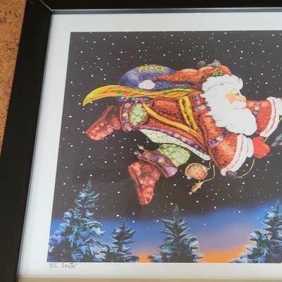 Daryl Slaton "NC Santa" Pencil Signed Framed Print (BD-EL)