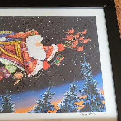 Daryl Slaton "NC Santa" Pencil Signed Framed Print (BD-EL)