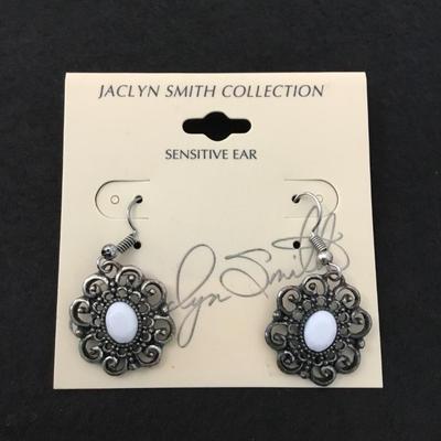 Vintage Jaclyn Smith, silver toned earrings