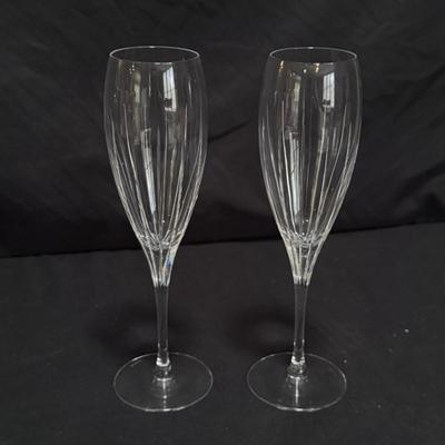 Christofle Champagne Flutes and Pottery Barn Ice Bucket (LR-DZ)