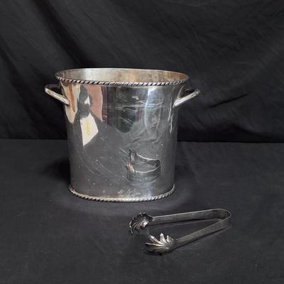Christofle Champagne Flutes and Pottery Barn Ice Bucket (LR-DZ)