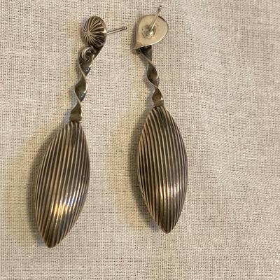 Silver Earrings & Rose Adorned Necklaces (K-SS)