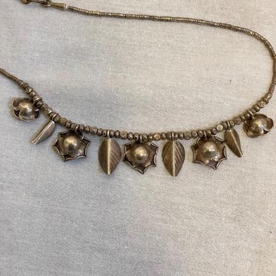 Silver Earrings & Rose Adorned Necklaces (K-SS)