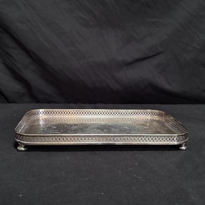Crystal Barbara Shot Glasses w/ Sheffield Silver Co. Tray (LR-DZ)