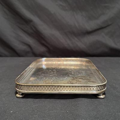 Crystal Barbara Shot Glasses w/ Sheffield Silver Co. Tray (LR-DZ)