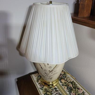 Mid century 3 way lamp with inlays