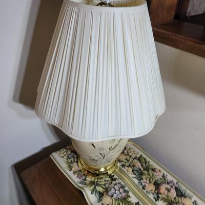 Mid century 3 way lamp with inlays