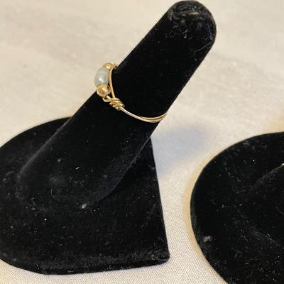 10K 1964 Josten Class Ring, 14K Band & Freshwater Pearl (K-SS)