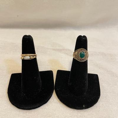 10K 1964 Josten Class Ring, 14K Band & Freshwater Pearl (K-SS)