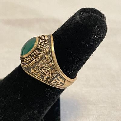 10K 1964 Josten Class Ring, 14K Band & Freshwater Pearl (K-SS)
