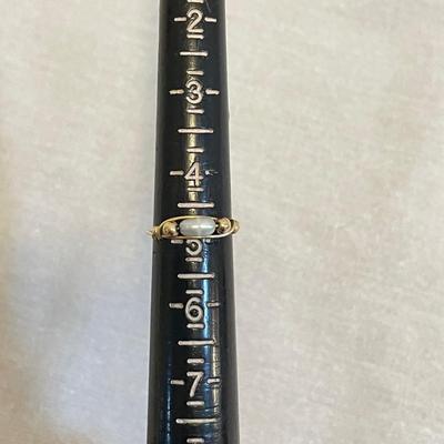 10K 1964 Josten Class Ring, 14K Band & Freshwater Pearl (K-SS)