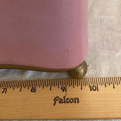 Pink glazed case with handle