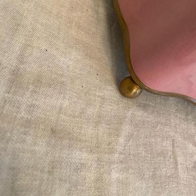 Pink glazed case with handle