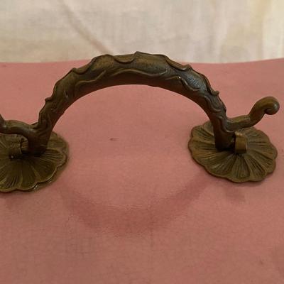 Pink glazed case with handle