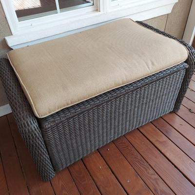 Artificial Rattan Wicker Storage Bench (D-BBL)