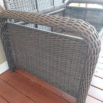 Artificial Rattan Wicker Storage Bench (D-BBL)