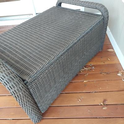 Artificial Rattan Wicker Storage Bench (D-BBL)