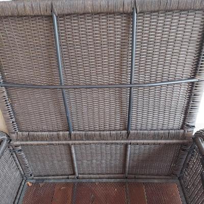 Artificial Rattan Wicker Storage Bench (D-BBL)