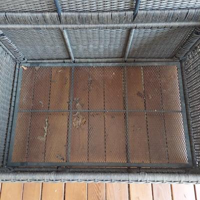Artificial Rattan Wicker Storage Bench (D-BBL)