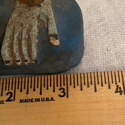 Vintage Carved Balinese Polychrome Wood