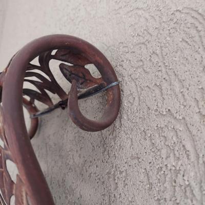 Two Rustic Metal Wall Sconces (D-BBL)