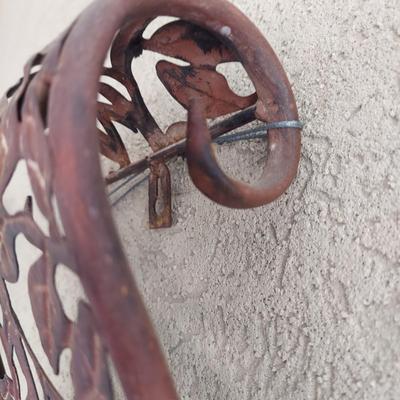 Two Rustic Metal Wall Sconces (D-BBL)