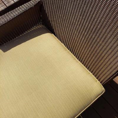 Two Lloyd Flanders Faux Rattan Wicker Loungers (D-BBL)