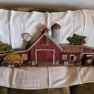 Barn scene wall art