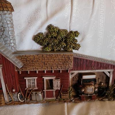 Barn scene wall art