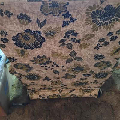 Crushed velvet mid 80s rocking and swivel chair