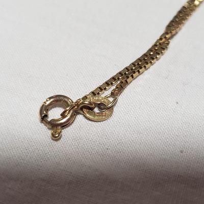 Mano Figa Pendant, Jade Heart and 14K Chain (K-SS)