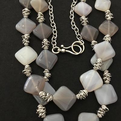 Beautiful Orca Agate layered statement necklace