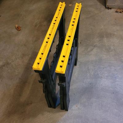 Sawhorses and Push Broom (G-EL)